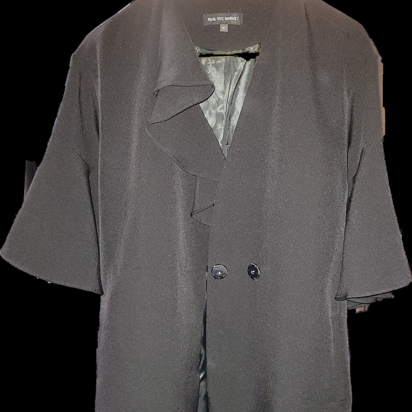 Black long blazer like jacket - Picture 1 of 8